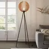 Image de Lampe sur pied Envostar Clay, métal/contreplaqué de bouleau