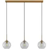 Image de Lindby Suspension Grady à intensité variable (Moderne) en Doré Métal e. a. pour Salon & Salle manger (à 3 lampes, E27) Luminaire Lampe Plafond Plafonnier Suspendue