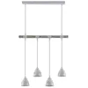 Image de Lindby Suspension Pimana à intensité variable (Traditionnel) en Marron Bois e. a. pour Salon & Salle manger (à 4 lampes, E14) Luminaire Lampe Plafond Plafonnier