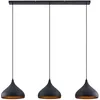 Image de Lindby Suspension Elamira à intensité variable (Moderne) en Noir Métal e. a. pour Salon & Salle manger (à 3 lampes, E27) Luminaire Lampe Plafond Plafonnier