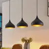 Image de Lindby suspension Elamira, noir, métal, 133cm, 3 lampes