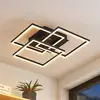 Image de Lindby Plafonnier LED Quiana, CCT, angulaire, noir, 42cm