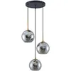 Image de Lindby Suspension Jurian à intensité variable (Moderne) en Gris Métal e. a. pour Salon & Salle manger (à 3 lampes, E27) Luminaire Lampe Plafond Plafonnier Suspendue