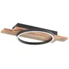Image de Lindby LED Plafonnier Sentoa à intensité variable (Moderne) en Marron Bois e. a. pour Salon & Salle manger (1 lampe,à), Eclairage Lampe Luminaire Plafond Eclerage