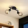 Image de Spot pour plafond Lindby Eridia, noir, à 2 lampes.