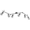 Image de Lindby Spot Eridia à intensité variable (Moderne) en Noir Métal e. a. pour Salon & Salle manger (à 6 lampes, E14) Lampe encastrable plafonnier applique