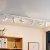 Image de Spot pour plafond Lindby Joffrey, 116 cm, blanc, à 6 lampes, GU10