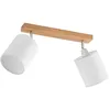 Image de Lindby Spot Imarin à intensité variable (Scandinave) en Marron Bois e. a. pour Salon & Salle manger (à 2 lampes, E27) Lampe encastrable plafonnier applique