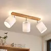 Image de Spot pour plafond Lindby Imarin, 56 cm, à 3 lampes, blanc, bois