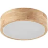Image de Lindby Plafonnier Tanju à intensité variable (Traditionnel) en Marron Bois e. a. pour Salon & Salle manger (à 2 lampes, E27) bois plafonnier lampe