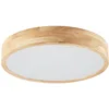 Image de Lindby Plafonnier Tanju à intensité variable (Traditionnel) en Marron Bois e. a. pour Salon & Salle manger (à 4 lampes, E27) bois plafonnier lampe