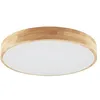 Image de Lindby Plafonnier Tanju à intensité variable (Traditionnel) en Marron Bois e. a. pour Salon & Salle manger (à 5 lampes, E27) bois plafonnier lampe