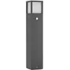 Image de Lucande Luminaire extérieur Dewari à intensité variable (Moderne) en Gris Aluminium (1 lampe,à E27), Borne lumineuse luminaire pour socle