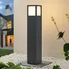 Image de Lucande Borne lumineuse Dewari, E27, 65 cm, gris foncé, IP54