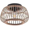 Image de Lindby Plafonnier Bominio à intensité variable (Scandinave) en Marron Bois e. a. pour Salon & Salle manger (1 lampe,à E27), bois plafonnier lampe