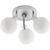 Image de Lindby Plafonnier Salle De Bain Zaniba à intensité variable (Moderne) en Argent Métal e. a. pour Salon & manger (à 3 lampes, G9) WC Luminaire Lampe Plafond