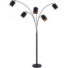 Image de Lindby Lampadaire Tissu Abiram (Moderne) en Noir Métal e. a. pour Salon & Salle à manger (à 5 lampes, E14) Sur Pied Lampe a de Sol