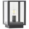Image de Lindby Luminaire extérieur Giavanna à intensité variable (Moderne) en Noir Aluminium (1 lampe,à E27), Borne lumineuse borne luminaire pour socle