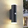 Image de Lindby Aspyn applique d’extérieur LED 2 l. capteur