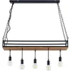 Image de Lindby Suspension Kirista à intensité variable (Antique, Classic) en Noir Métal e. a. pour Salon & Salle manger (à 5 lampes E27) Luminaire Lampe Plafond Plafonnier