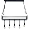 Image de Lindby Suspension Kirista à intensité variable (Antique, Classic) en Noir Métal e. a. pour Salon & Salle manger (à 5 lampes E27) Luminaire Lampe Plafond Plafonnier