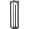 Image de PRIOS LED Eclairage Exterieur Gamion (Moderne) en Gris Aluminium (1 lampe,à), Luminaire Lampe Jardin Borne Lumineuse