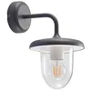 Image de PRIOS Applique Exterieur Larkumi à intensité variable (Moderne) en Gris Aluminium (1 lampe,à E27), Murale Luminaire Lampe Jardin Eclairage