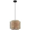 Image de Lindby Suspension Bridga à intensité variable (Scandinave) en Marron e. a. pour Salon & Salle manger (1 lampe,à E27), bois suspension lampe plafonnier