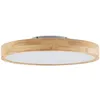 Image de Lindby LED Plafonnier Lanira à intensité variable (Moderne) en Marron Bois e. a. pour Salon & Salle manger (1 lampe,à), bois plafonnier lampe