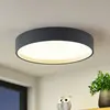 Image de Lindby Plafonnier LED Todor, 50 cm, anthracite, CCT, bois