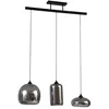 Image de Lindby Suspension en verre Arloris à intensité variable (Antique, Classic) Gris Verre e. a. pour Salon & Salle manger (à 3 lampes E27) Luminaire Lampe plafond