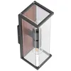 Image de Lucande Applique Exterieur Elwin à intensité variable (Moderne) en Noir Aluminium (à 2 lampes, E27) Murale Luminaire Lampe Jardin Eclairage