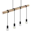 Image de Lindby Suspension Ferris à intensité variable (Antique, Classic) en Marron Métal e. a. pour Salon & Salle manger (à 4 lampes E27) bois suspension lampe plafonnier