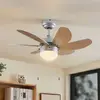 Image de Lindby Ventilateur de plafond avec lumière Minja, argenté, silencieux, 78cm
