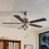 Image de Ventilateur de plafond Lindby avec éclairage Anariki, silencieux, argenté