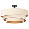 Image de Lindby Plafonnier Tissu Jusari à intensité variable (Moderne) en Beige Textile e. a. pour Salon & Salle manger (à 3 lampes, E27) Luminaire Lampe Plafond Eclerage Eclairage