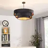 Image de Plafonnier Lindby Jusari, noir, tissu, Ø 56 cm, E27