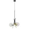 Image de Lucande Suspension Sotiana à intensité variable (Moderne) en Noir Métal e. a. pour Salon & Salle manger (à 3 lampes, E14) design suspension lampe plafonnier