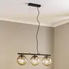 Image de Lucande Sotiana Suspension, 3 lampes, longue, noire
