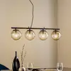 Image de Lucande Sotiana suspension, 4 boules en verre, noir