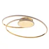 Image de Lindby LED Plafonnier Dorle à intensité variable (Moderne) en Doré Métal e. a. pour Salon & Salle manger (à 2 lampes,), Eclairage Lampe Luminaire Plafond Eclerage