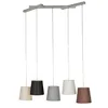 Image de Lucande Suspension en Tissu Thamila à intensité variable (Jeunes, étudiants) Textile e. a. pour Salon & Salle manger (à 5 lampes E27) Luminaire Lampe plafond Plafonnier
