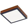 Image de Lindby LED Plafonnier Laviona (Moderne) en Marron Bois e. a. pour Salon & Salle à manger (1 lampe,à), Eclairage Lampe Luminaire Plafond Eclerage Interieur