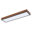 Image de Lindby LED Plafonnier Laviona (Moderne) en Marron Bois e. a. pour Salon & Salle à manger (1 lampe,à), Eclairage Lampe Luminaire Plafond Eclerage Interieur