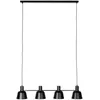 Image de Lucande Suspension Servan à intensité variable (Moderne) en Noir Métal e. a. pour Salon & Salle manger (à 4 lampes, E27) design suspension lampe plafonnier