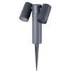 Image de PRIOS Luminaire extérieur Tulimar à intensité variable (Moderne) en Noir Aluminium (à 2 lampes, GU10) Lampe sur piquet