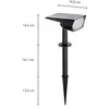 Image de Projecteur solaire LED Prios Helier, 49 cm, noir, piquet de terre