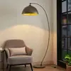 Image de Lampadaire arqué Lindby Jonera, gris, métal, E27, hauteur 185 cm