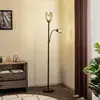 Image de Lindby Irmino lampe sur pied avec abat-jour en verre fumé