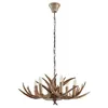 Image de Lindby Suspension Tejask à intensité variable (Traditionnel) en Marron e. a. pour Salon & Salle manger (à 6 lampes, E14) Luminaire Lampe Plafond Plafonnier